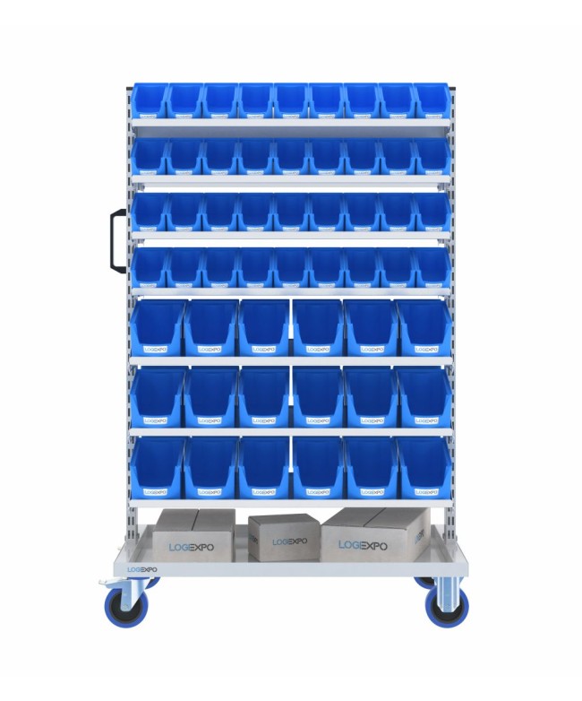 CARRELLO PORTA CONTENITORI per il trasporto delle minuterie