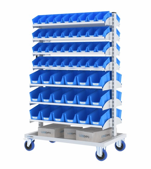 CARRELLO PORTA CONTENITORI per il trasporto delle minuterie