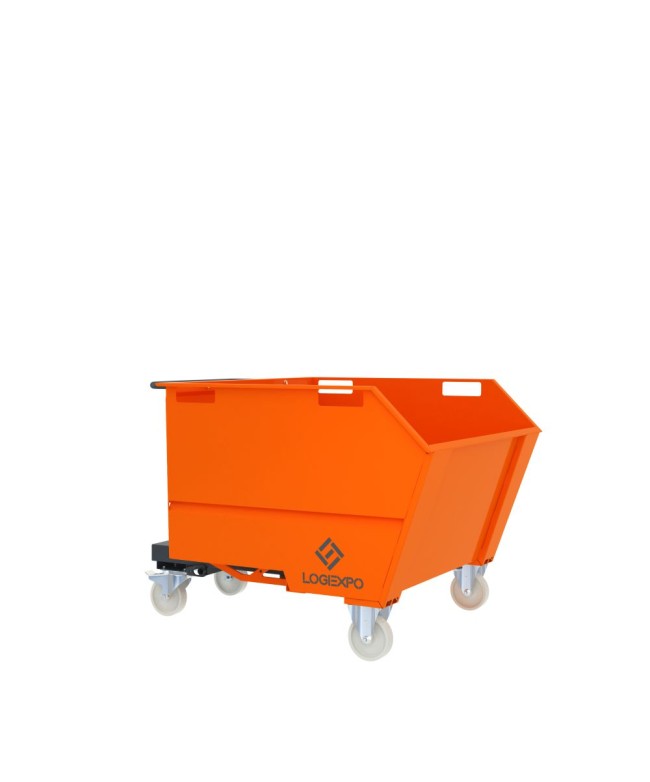 BENNA RIBALTABILE CON MULETTO Portarottami da 750 Litri