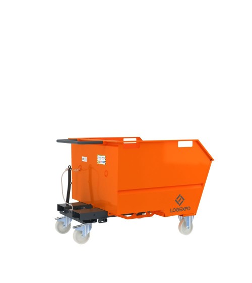 BENNA RIBALTABILE CON MULETTO Portarottami da 750 Litri