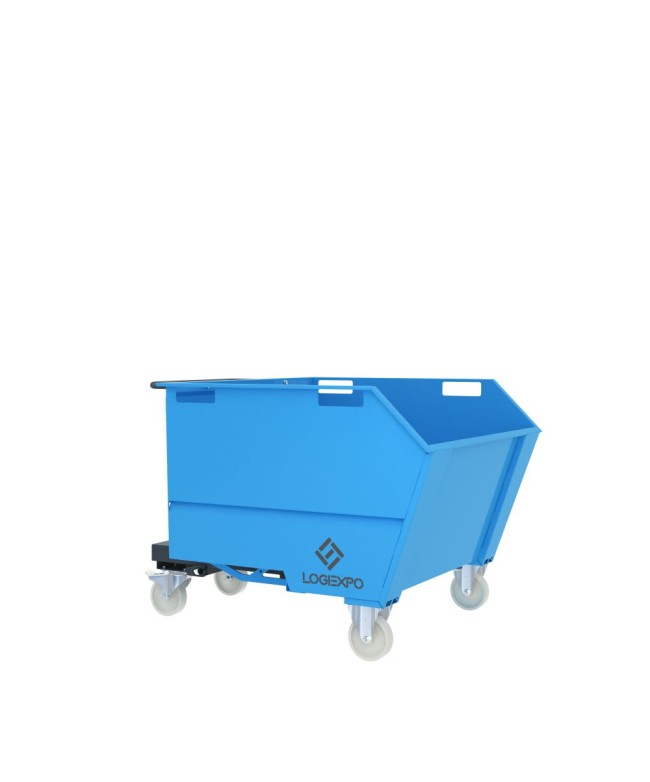 BENNA RIBALTABILE CON MULETTO Portarottami da 750 Litri