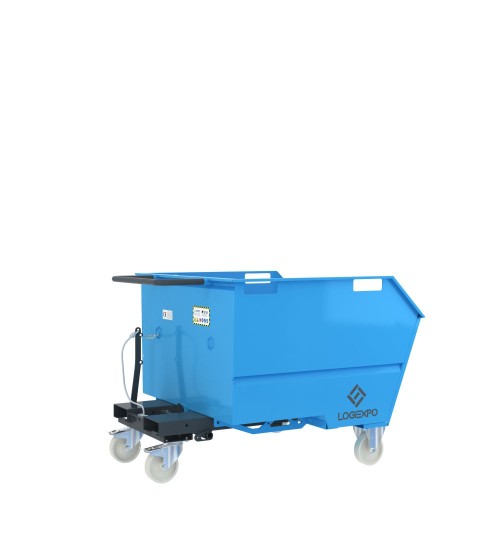 BENNA RIBALTABILE CON MULETTO Portarottami da 750 Litri