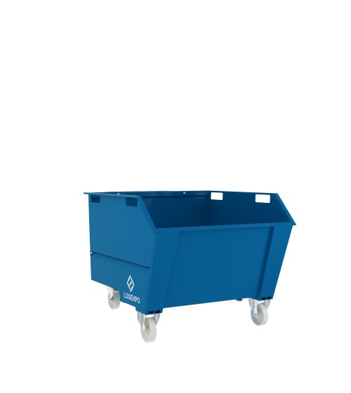 BENNA RIBALTABILE CON MULETTO Portarottami da 750 Litri