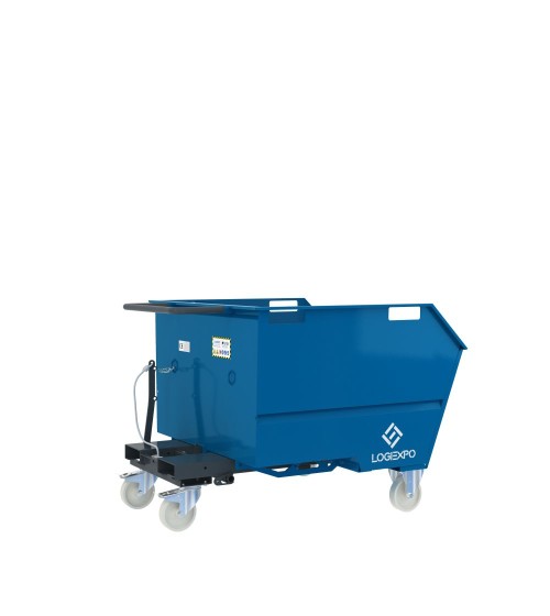 BENNA RIBALTABILE CON MULETTO Portarottami da 750 Litri