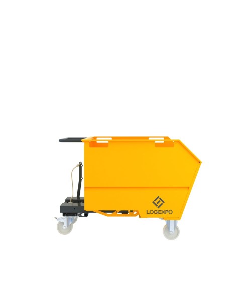 BENNA RIBALTABILE CON MULETTO Portarottami da 750 Litri