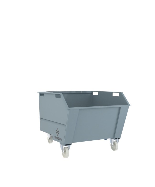 BENNA RIBALTABILE CON MULETTO Portarottami da 750 Litri