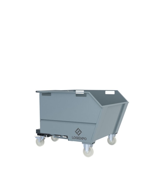 BENNA RIBALTABILE CON MULETTO Portarottami da 750 Litri