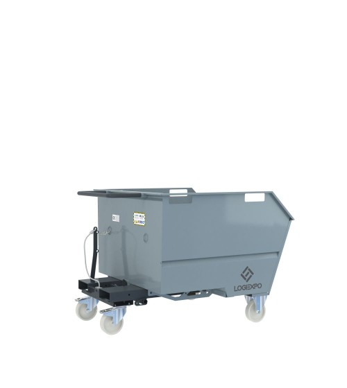 BENNA RIBALTABILE CON MULETTO Portarottami da 750 Litri