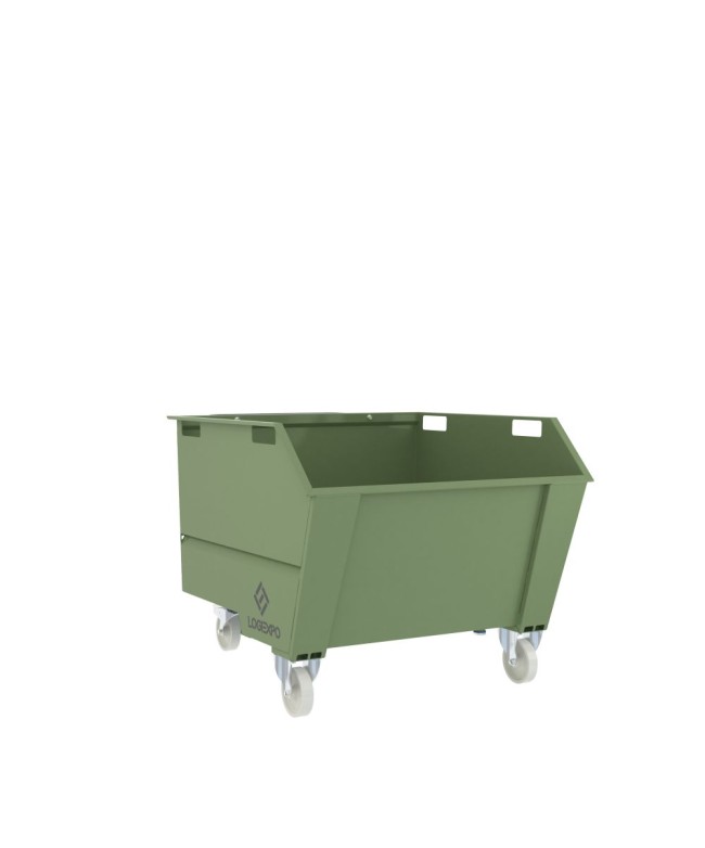 BENNA RIBALTABILE CON MULETTO Portarottami da 750 Litri