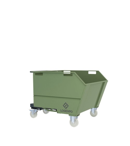 BENNA RIBALTABILE CON MULETTO Portarottami da 750 Litri