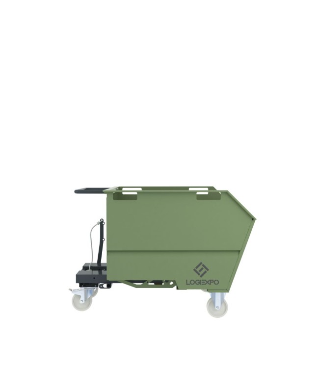 BENNA RIBALTABILE CON MULETTO Portarottami da 750 Litri