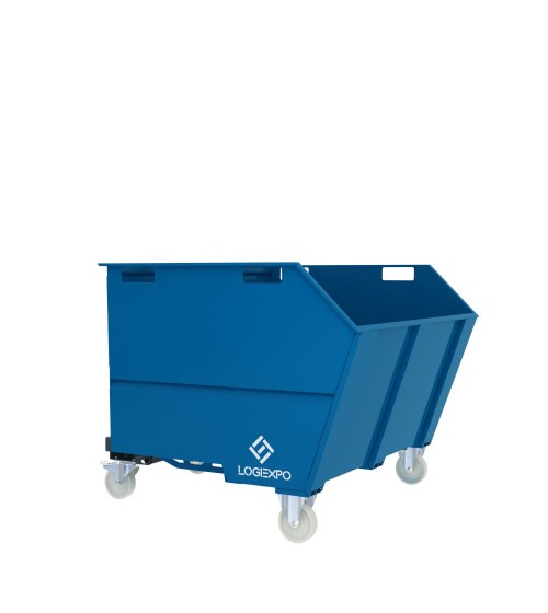 CONTENITORE RIBALTABILE PORTA ROTTAMI da 1350 Litri