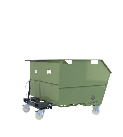 CONTENITORE RIBALTABILE PORTA ROTTAMI da 1350 Litri