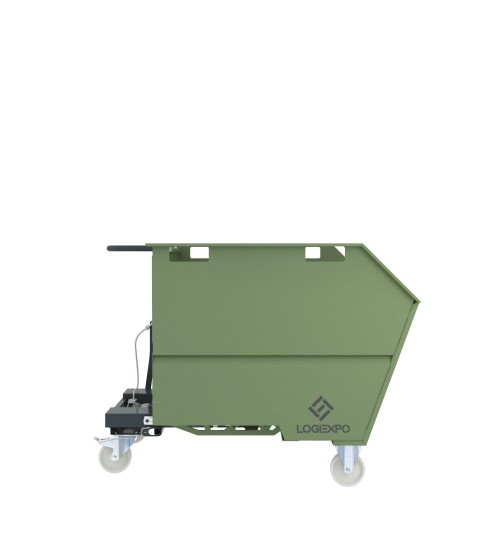 CONTENITORE RIBALTABILE PORTA ROTTAMI da 1350 Litri