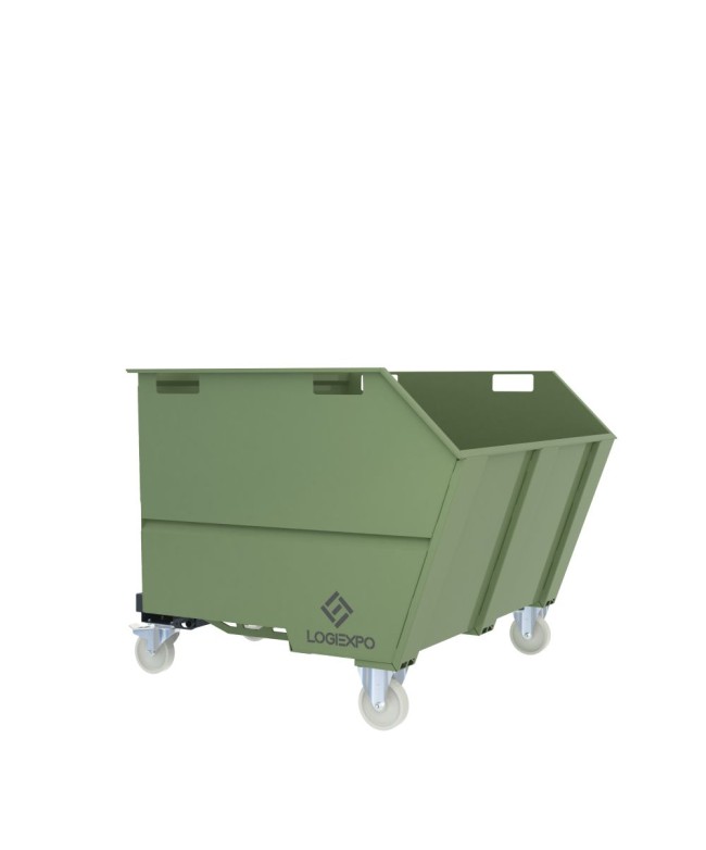 CONTENITORE RIBALTABILE PORTA ROTTAMI da 1350 Litri