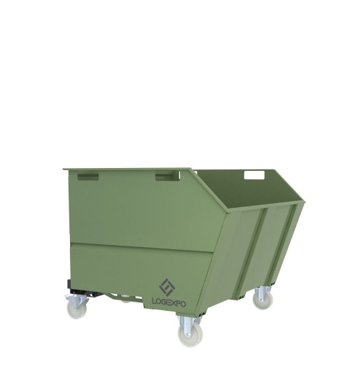 CONTENITORE RIBALTABILE PORTA ROTTAMI da 1350 Litri