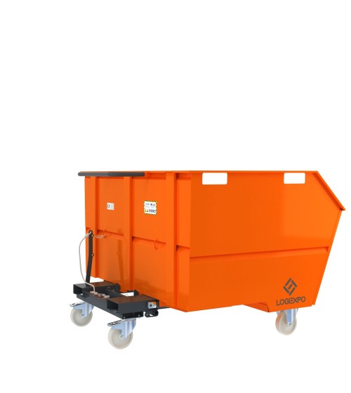 CONTENITORE PER ROTTAMI E RIFIUTI con benna ribaltabile da 1600 Litri