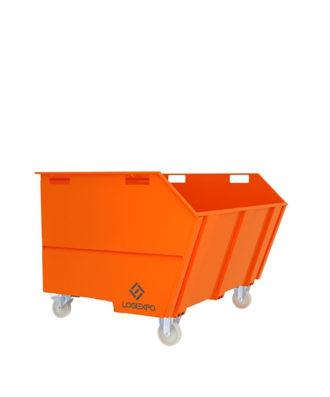 CONTENITORE PER ROTTAMI E RIFIUTI con benna ribaltabile da 1600 Litri