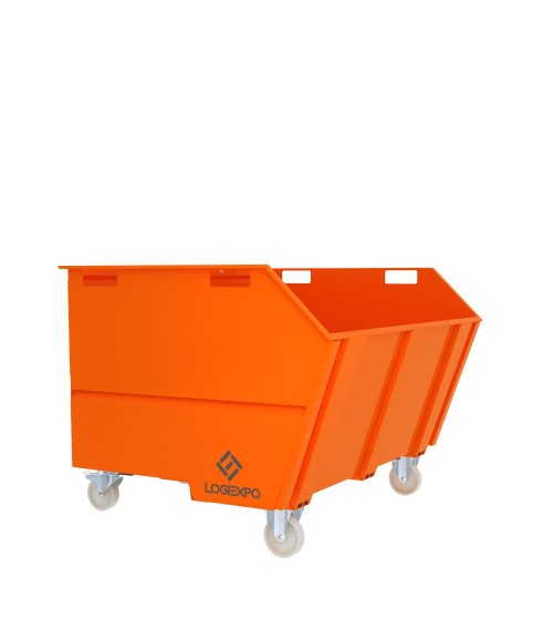 CONTENITORE PER ROTTAMI E RIFIUTI con benna ribaltabile da 1600 Litri