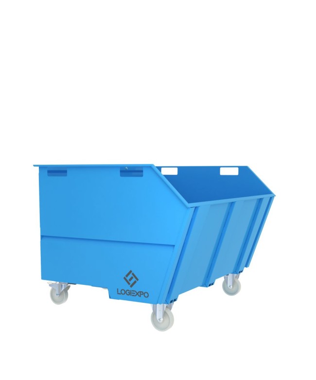 CONTENITORE PER ROTTAMI E RIFIUTI con benna ribaltabile da 1600 Litri