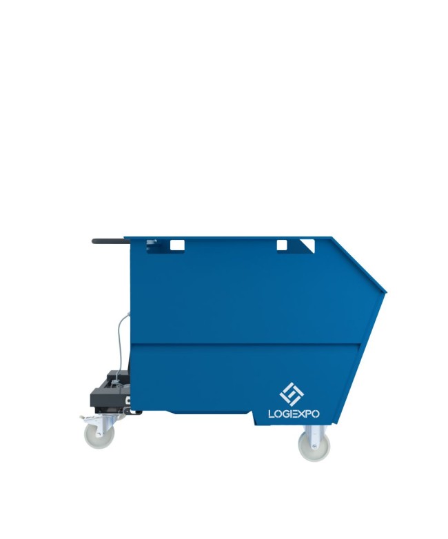 CONTENITORE PER ROTTAMI E RIFIUTI con benna ribaltabile da 1600 Litri