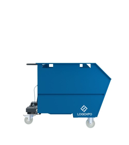 CONTENITORE PER ROTTAMI E RIFIUTI con benna ribaltabile da 1600 Litri