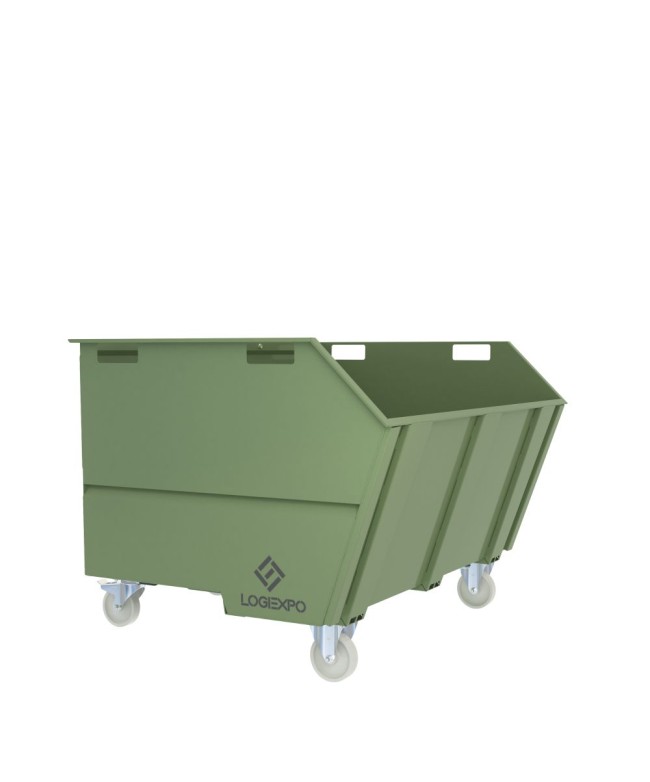 CONTENITORE PER ROTTAMI E RIFIUTI con benna ribaltabile da 1600 Litri