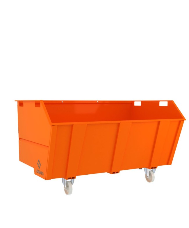 CONTENITORE CON BENNA RIBALTABILE 2000 Litri per rottami e rifiuti