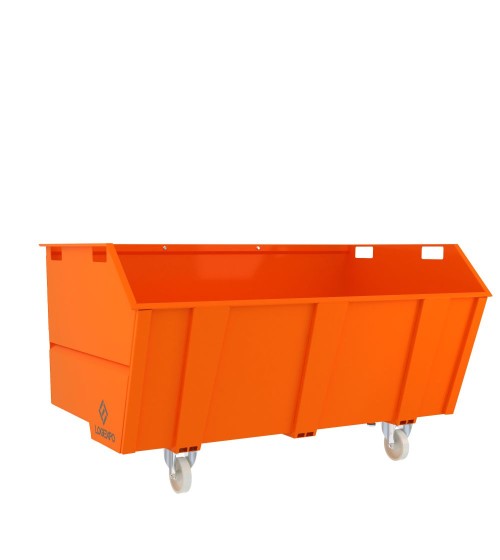 CONTENITORE CON BENNA RIBALTABILE 2000 Litri per rottami e rifiuti