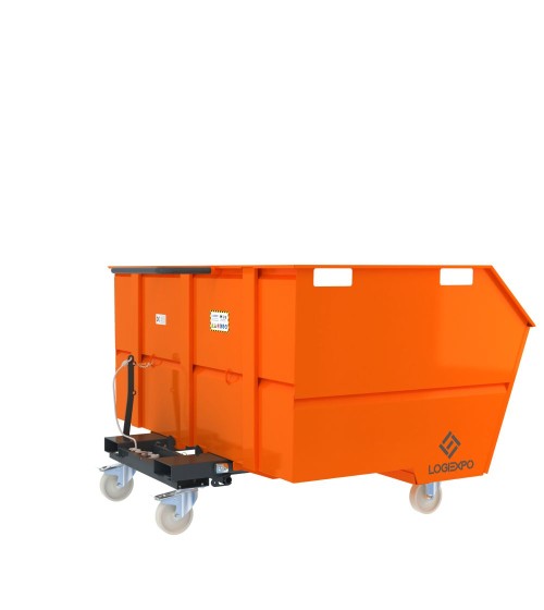 CONTENITORE CON BENNA RIBALTABILE 2000 Litri per rottami e rifiuti