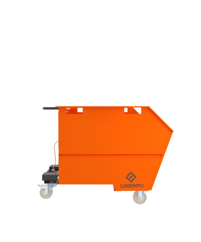 CONTENITORE CON BENNA RIBALTABILE 2000 Litri per rottami e rifiuti