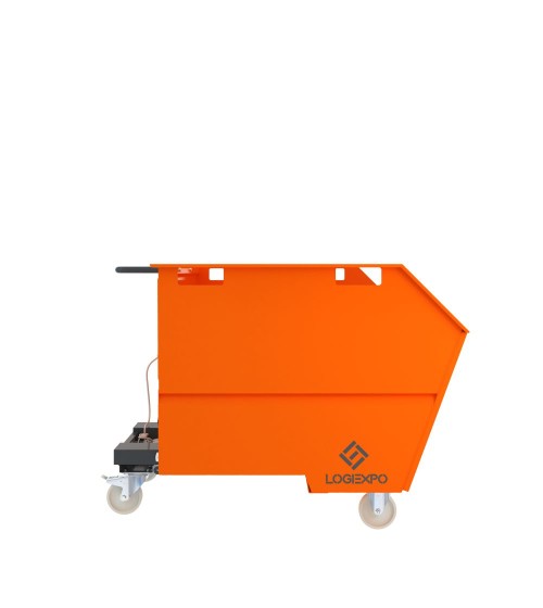 CONTENITORE CON BENNA RIBALTABILE 2000 Litri per rottami e rifiuti