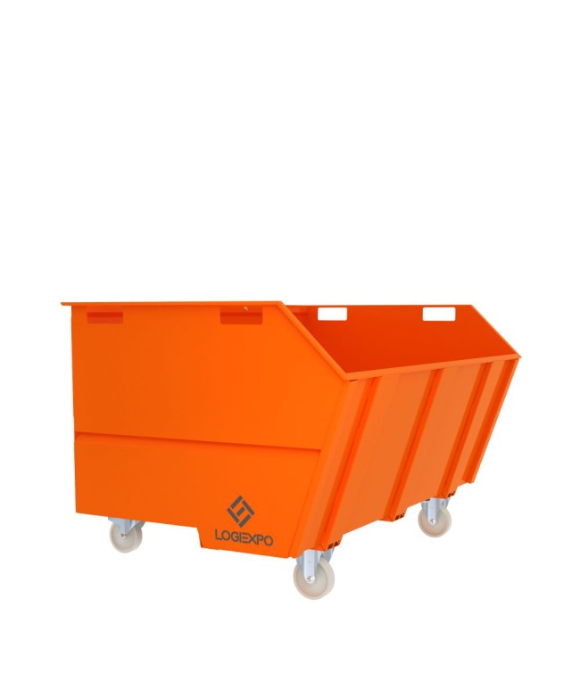 CONTENITORE CON BENNA RIBALTABILE 2000 Litri per rottami e rifiuti