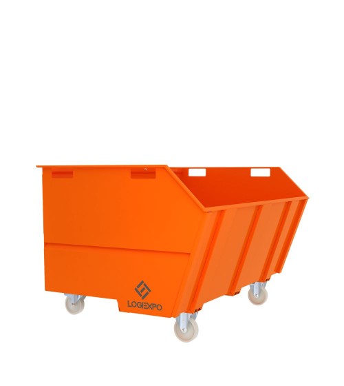 CONTENITORE CON BENNA RIBALTABILE 2000 Litri per rottami e rifiuti