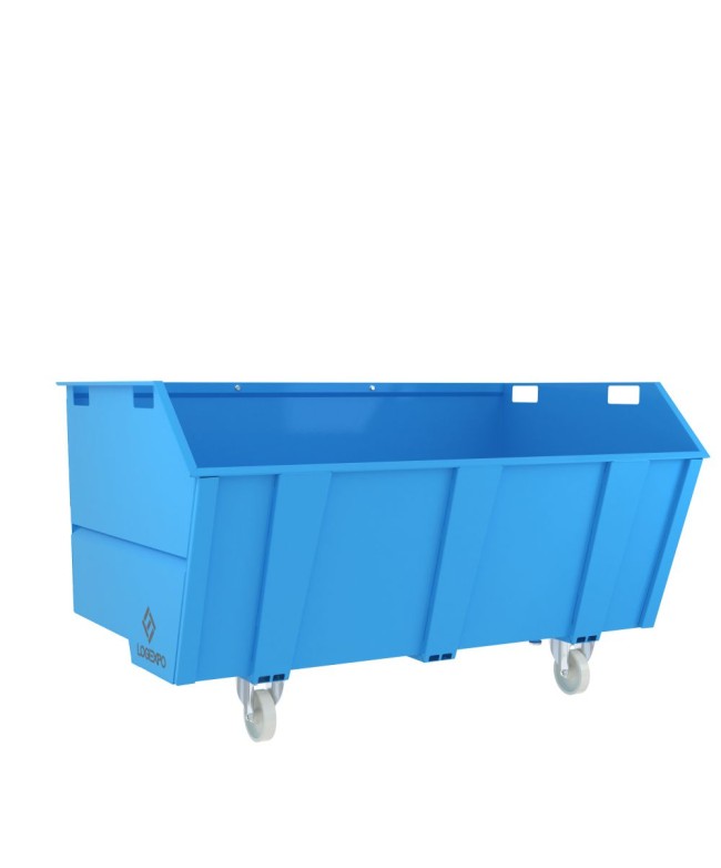 CONTENITORE CON BENNA RIBALTABILE 2000 Litri per rottami e rifiuti