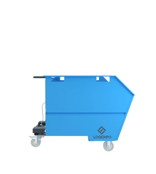 CONTENITORE CON BENNA RIBALTABILE 2000 Litri per rottami e rifiuti