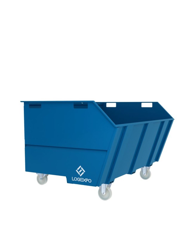 CONTENITORE CON BENNA RIBALTABILE 2000 Litri per rottami e rifiuti