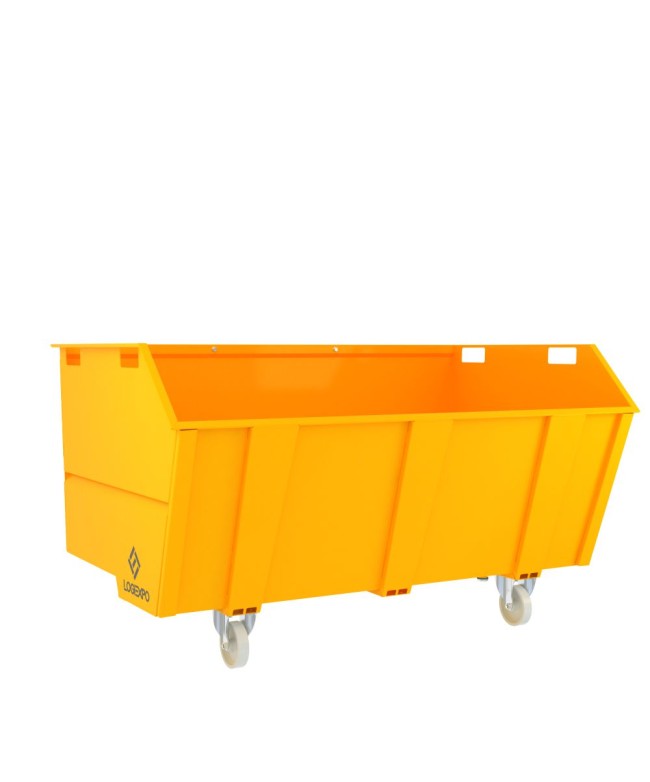 CONTENITORE CON BENNA RIBALTABILE 2000 Litri per rottami e rifiuti