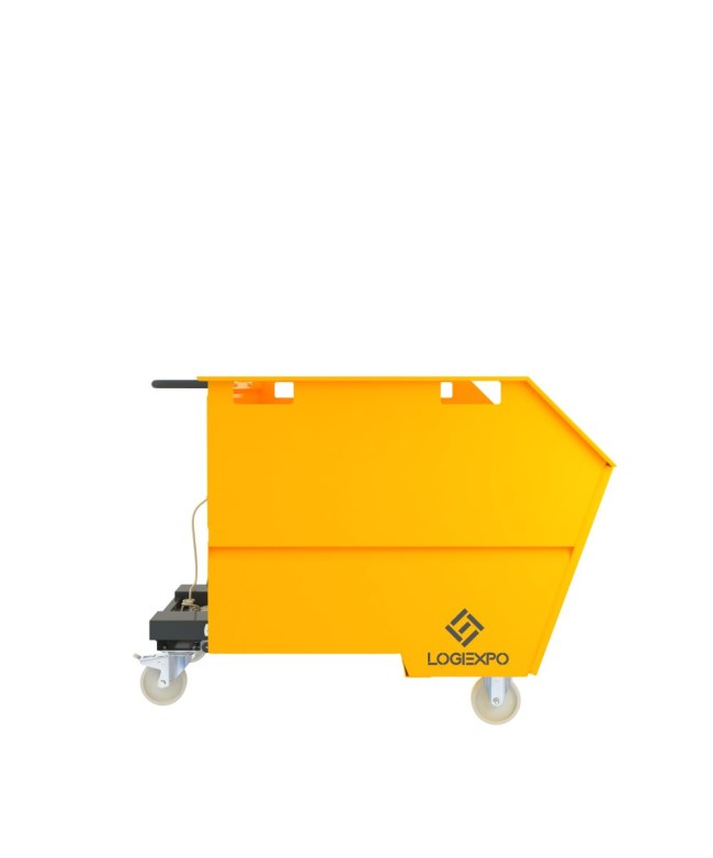 CONTENITORE CON BENNA RIBALTABILE 2000 Litri per rottami e rifiuti