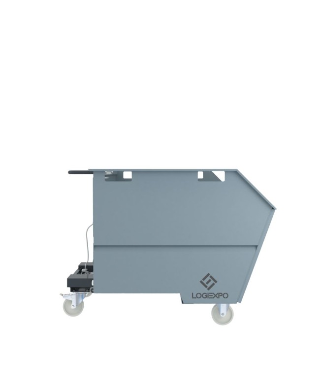 CONTENITORE CON BENNA RIBALTABILE 2000 Litri per rottami e rifiuti