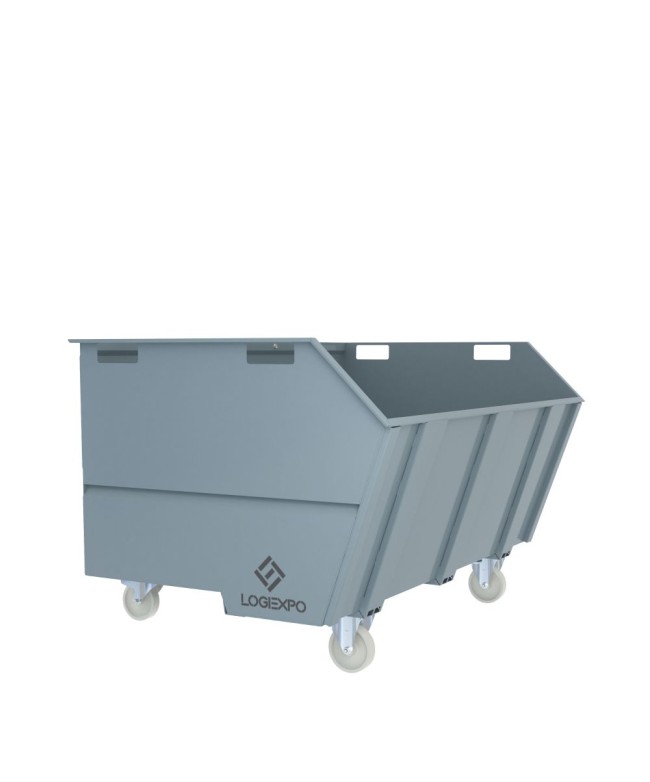 CONTENITORE CON BENNA RIBALTABILE 2000 Litri per rottami e rifiuti