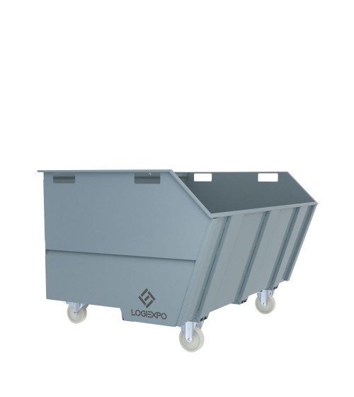 CONTENITORE CON BENNA RIBALTABILE 2000 Litri per rottami e rifiuti