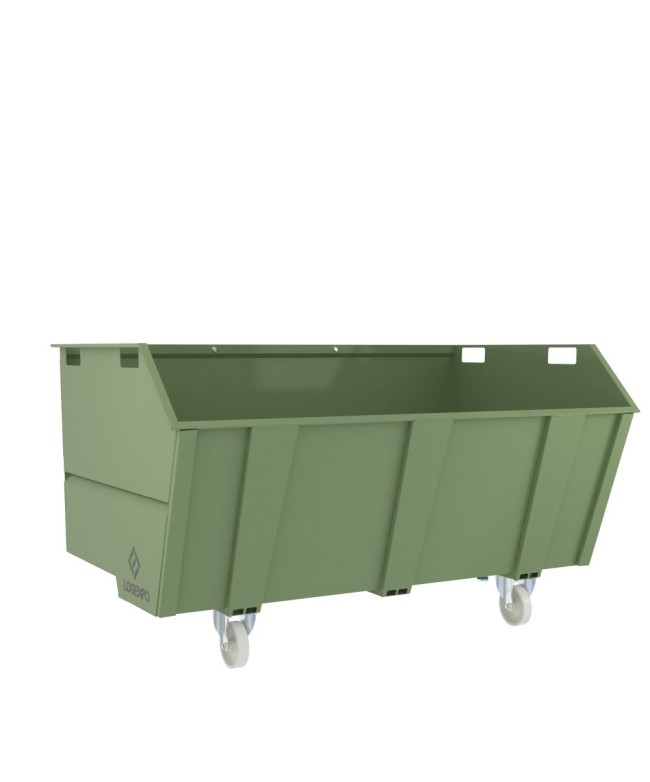 CONTENITORE CON BENNA RIBALTABILE 2000 Litri per rottami e rifiuti
