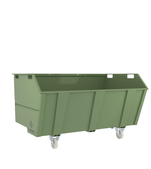 CONTENITORE CON BENNA RIBALTABILE 2000 Litri per rottami e rifiuti