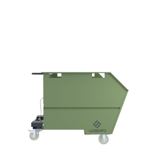 CONTENITORE CON BENNA RIBALTABILE 2000 Litri per rottami e rifiuti