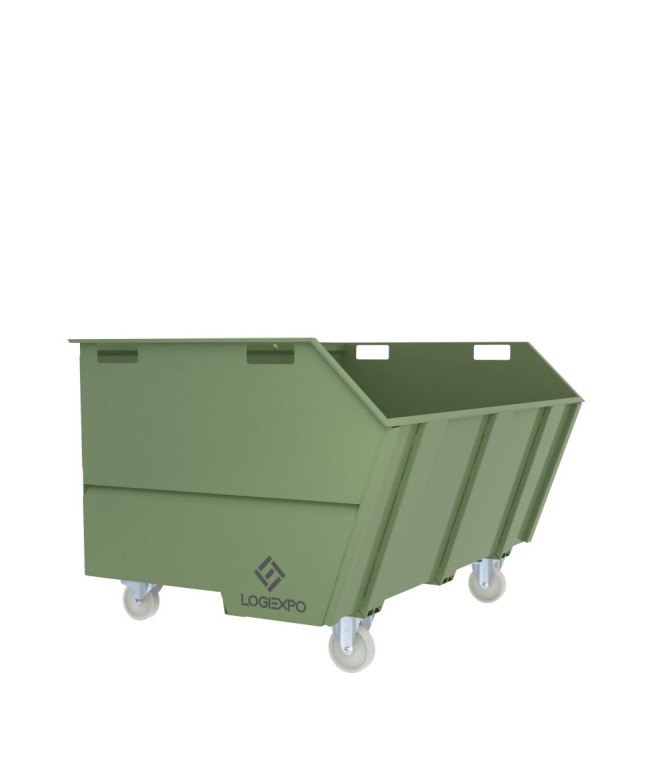 CONTENITORE CON BENNA RIBALTABILE 2000 Litri per rottami e rifiuti