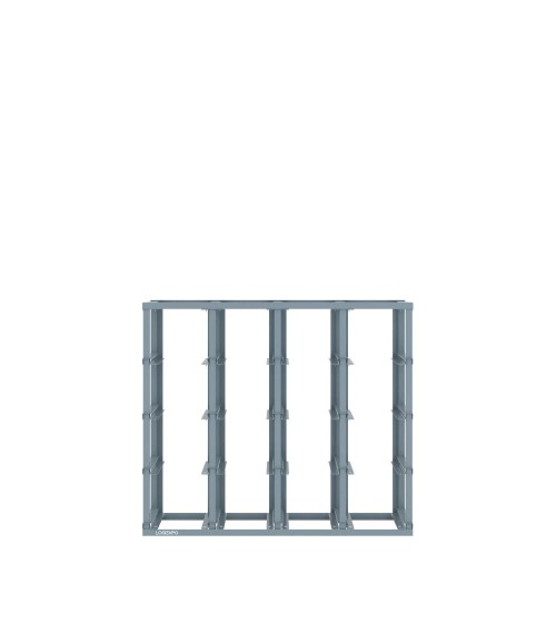 SCAFFALE MONOBLOCCO - Telaio vuoto per 16 contenitori porta minuteria