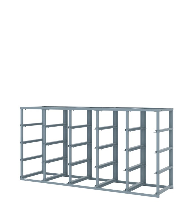 SCAFFALE MONOBLOCCO VUOTO predisposto per 20 contenitori e cassette