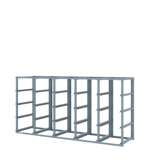 SCAFFALE MONOBLOCCO VUOTO predisposto per 20 contenitori e cassette