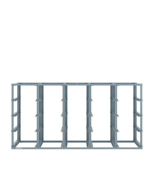 SCAFFALE MONOBLOCCO VUOTO predisposto per 20 contenitori e cassette